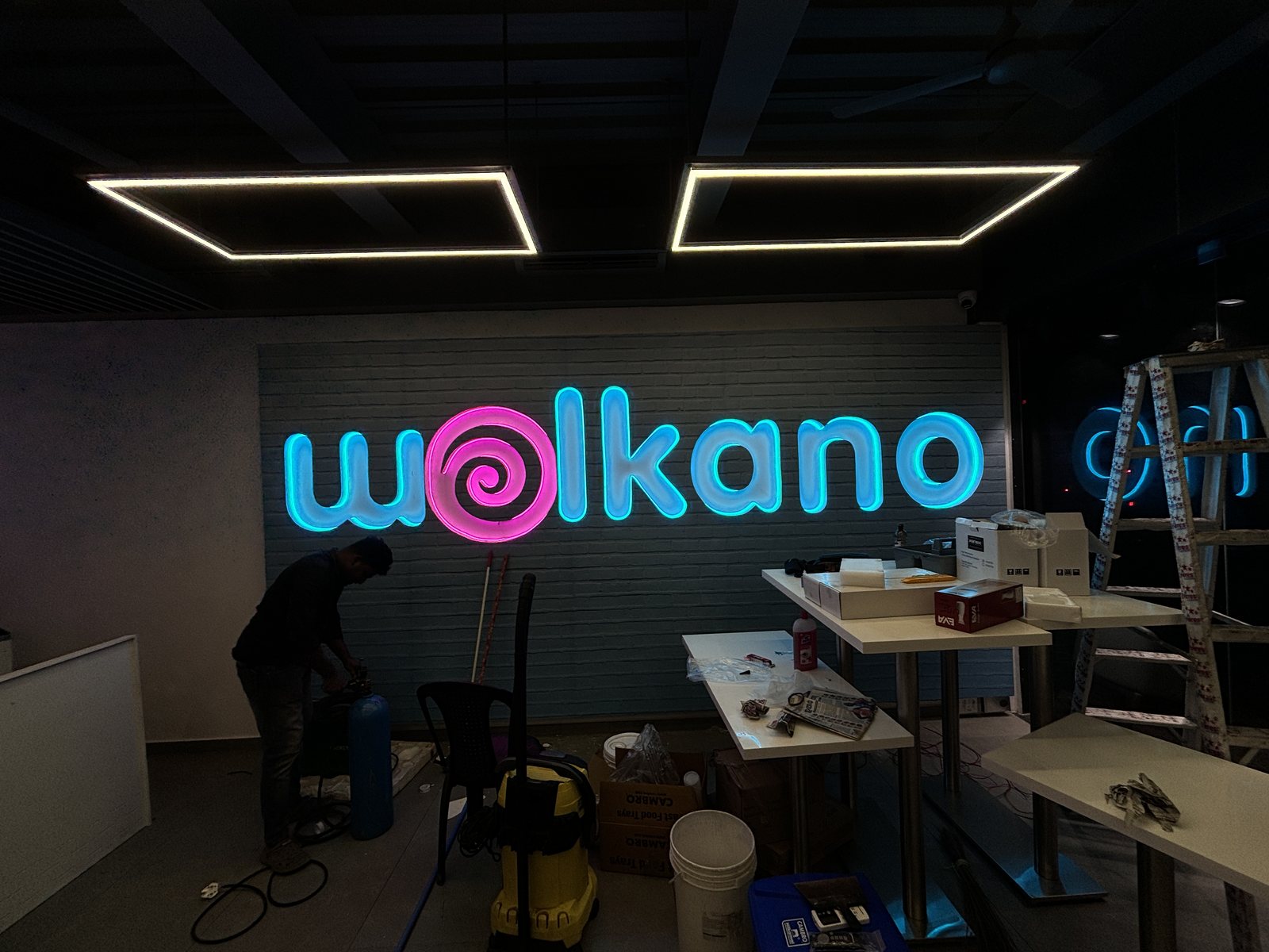 Wokkano interior LED wall signage